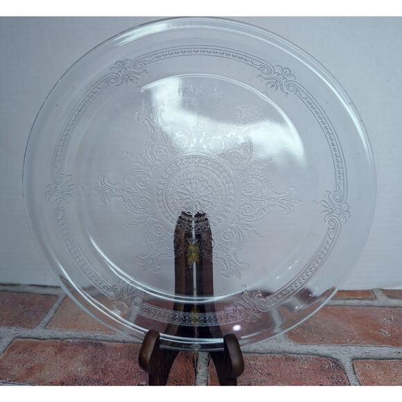Vintage Fire King Sapphire Blue 9” Juice Saver Pie Plate Philbe Pattern Embossed